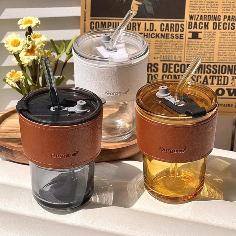 Training Cup Straw - Gobelets à Sipper en verre, gobelets