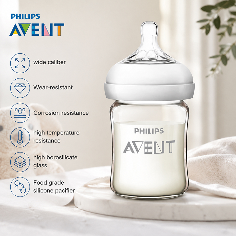 Baby Food Glass Containers - Avent biberon nouveau-né SCF678 125 ml/160