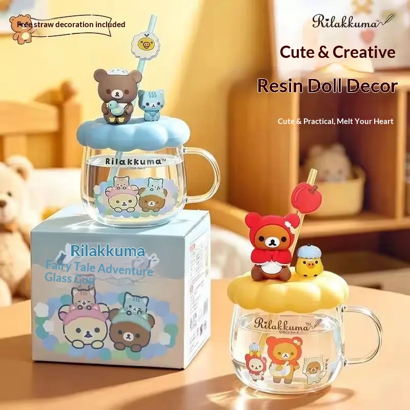 Training Cup Straw - Tasse à eau en verre Rilakkuma