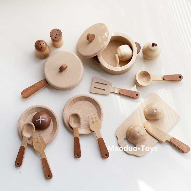 Baby Food Toy - Jeu de cuisine en bois de