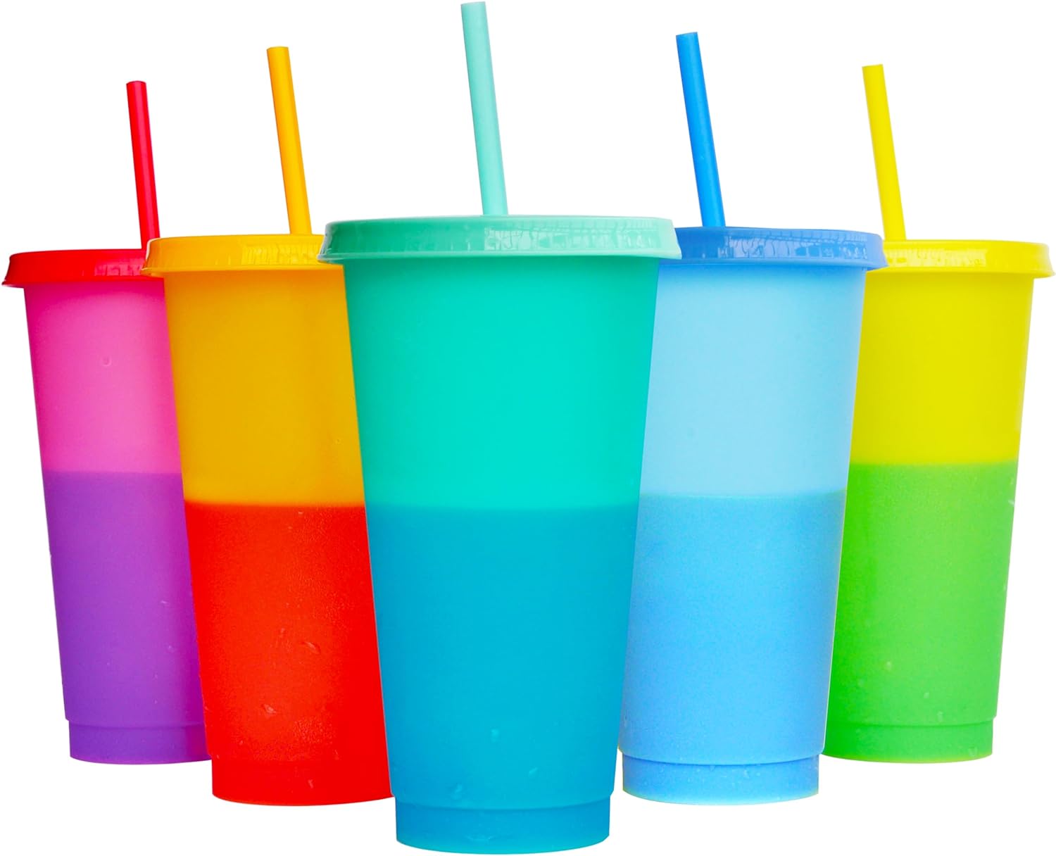 Training Cup Straw - Lot de 3 gobelets froids mignons