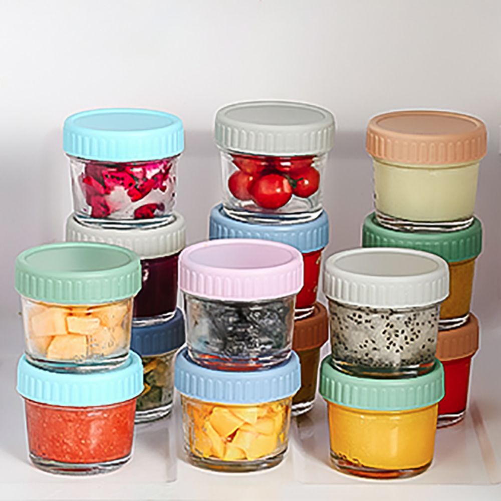 Lot de 6 pots en verre réutili - Baby Food Glass Containers avis et prix