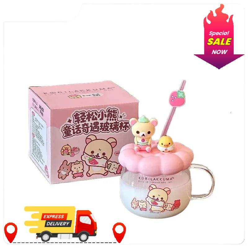 Tasse à eau en verre Rilakkuma - Training Cup Straw avis et prix