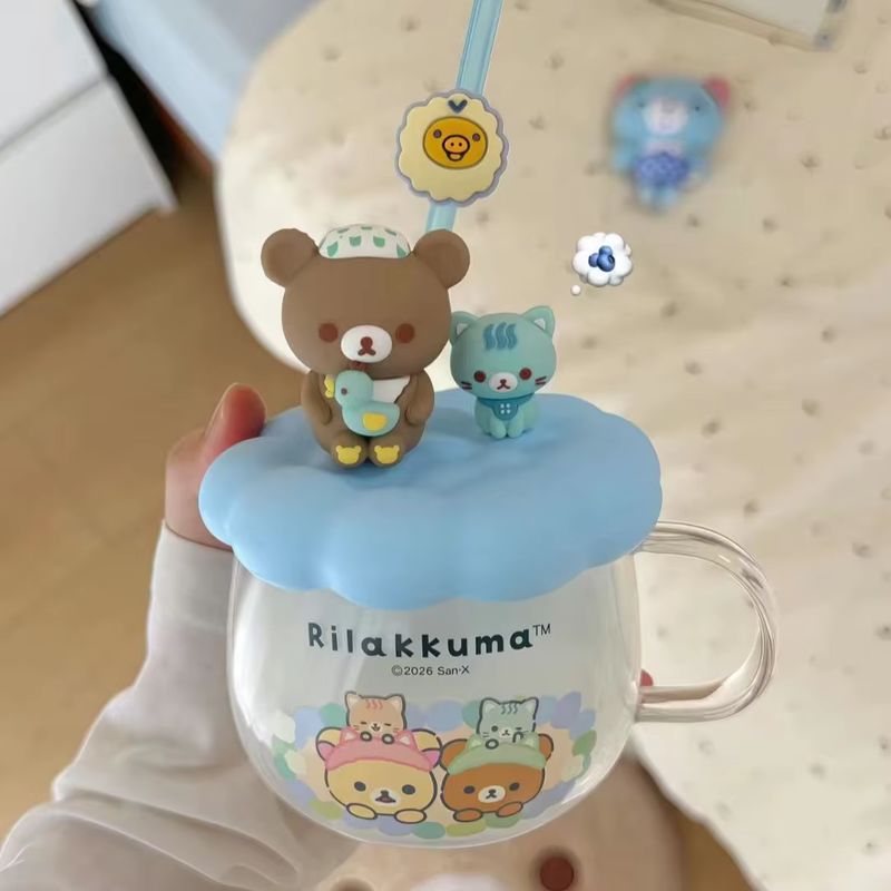 Tasse à eau en verre Rilakkuma - Training Cup Straw avis et prix