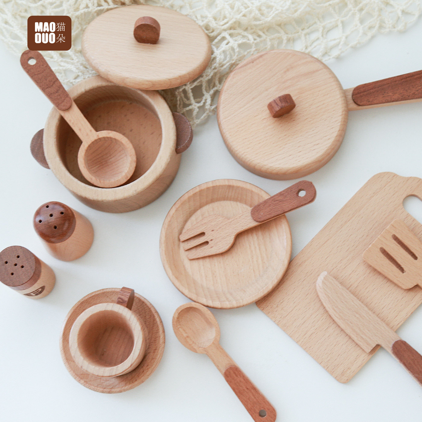 Jeu de cuisine en bois de hêtr - Baby Food Toy avis et prix