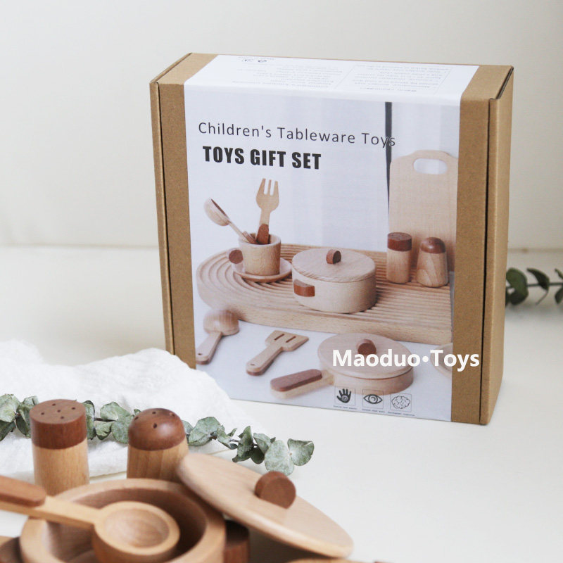 Jeu de cuisine en bois de hêtr - Baby Food Toy avis et prix